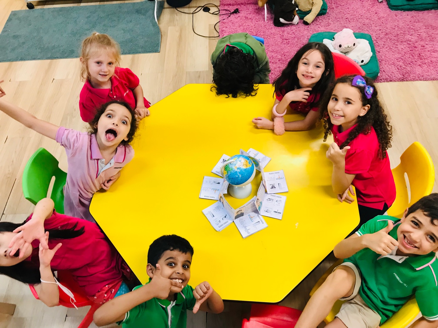 Primrose Hill students joining a classroom community activity