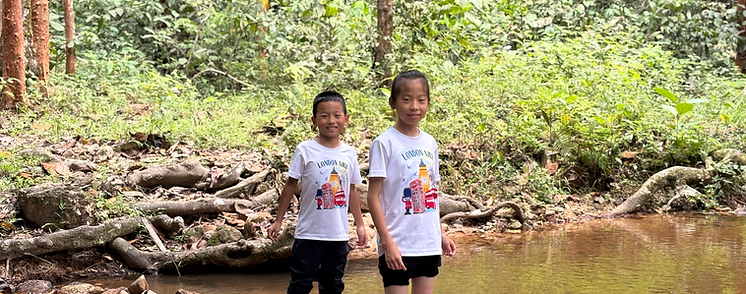 Children standing together during Forest Studies